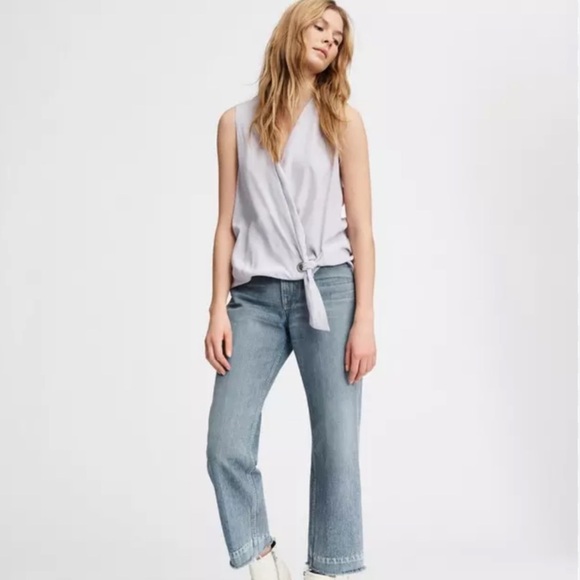 Rag & Bone ”Felix” Silk Sleeveless Tie Front Lilac Color Blouse Size XS EUC! - Picture 2 of 10